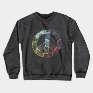 Watercolor Peace Sign Crewneck Sweatshirt